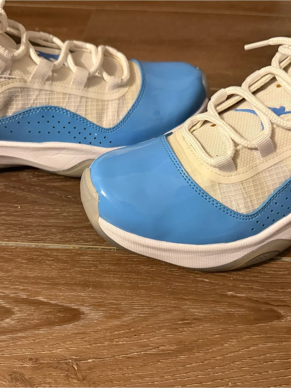 Jordan Men’s White and Light Blue Low-Top Sneakers